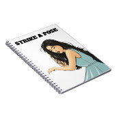 CARNET "STRIKE A POSE" DAME ASIATIQUE (Côté Droit)