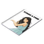 CARNET "STRIKE A POSE" DAME ASIATIQUE (Côté gauche)