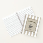 Carnet Striped Khaki & White "Ideas Brewing" (Intérieur)