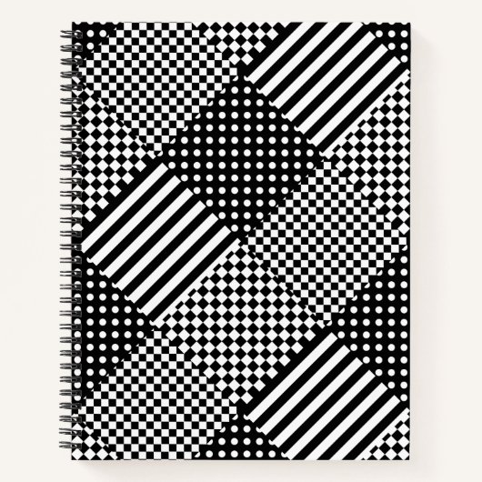 Carnet Stripes Check Harlequin Pois Conception mixte (Devant)