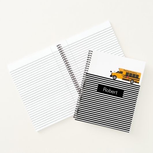 Carnet Stripes de bus scolaires Conception PC portable sc (Intérieur)