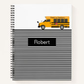 Carnet Stripes de bus scolaires Conception PC portable sc (Devant)