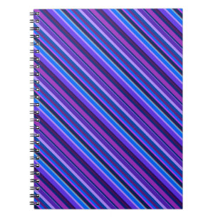 Carnet stripes en bleu et purple