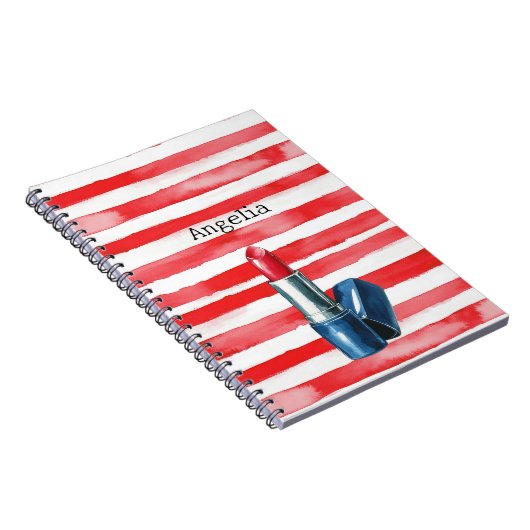 Carnet Stripes French Riviera Red Lipstick (Côté Droit)