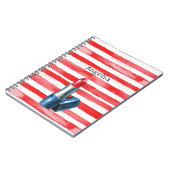 Carnet Stripes French Riviera Red Lipstick (Côté gauche)