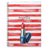 Carnet Stripes French Riviera Red Lipstick (Devant)