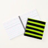 Carnet Stripes inégales - Lime vert et noir (Intérieur)