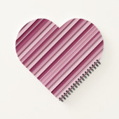 Carnet Stripes verticales contemporaines de couleur rose (Dos)