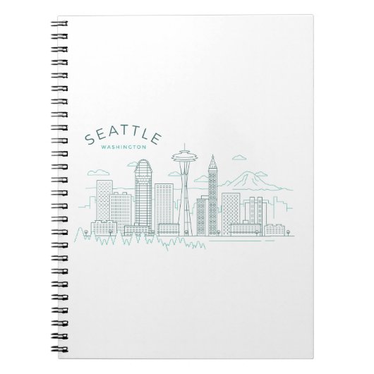 Carnet Stroke Skyline de Seattle (Devant)