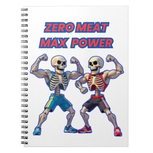 Carnet Strong to the Bone – Funny Skeleton Muscle Design (Devant)