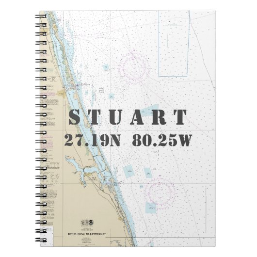 Carnet Stuart FL Latitude de Nautical Chart (Devant)