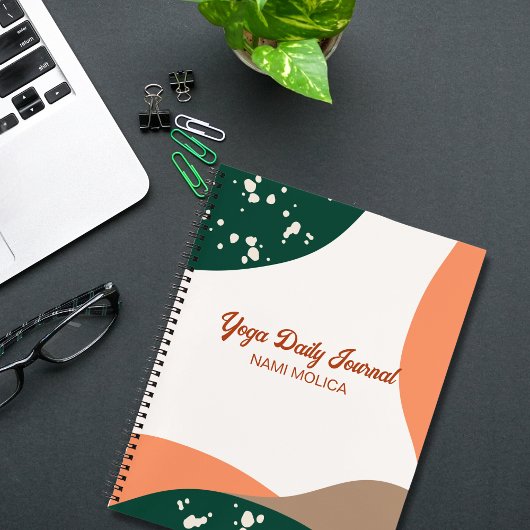 Carnet Studio Abstrait moderne Terra Cotta Yoga