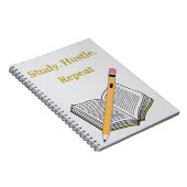Carnet Study. Hustle. Repeat – Custom Spiral Notebook (Côté Droit)