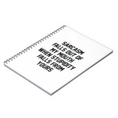 Carnet Stupidité du sarcasme (Côté gauche)