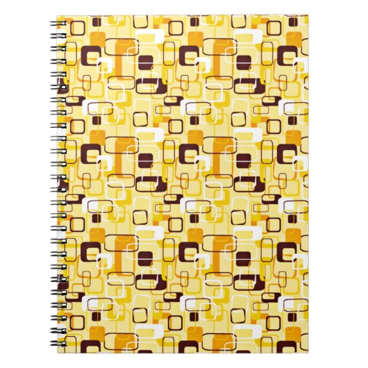 Carnet Style abstrait jaune et noir moderne (Devant)