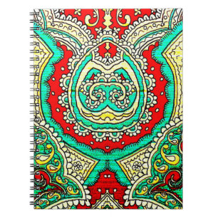 Carnet style années 80, lumineux, néon, beau, psychédéliq