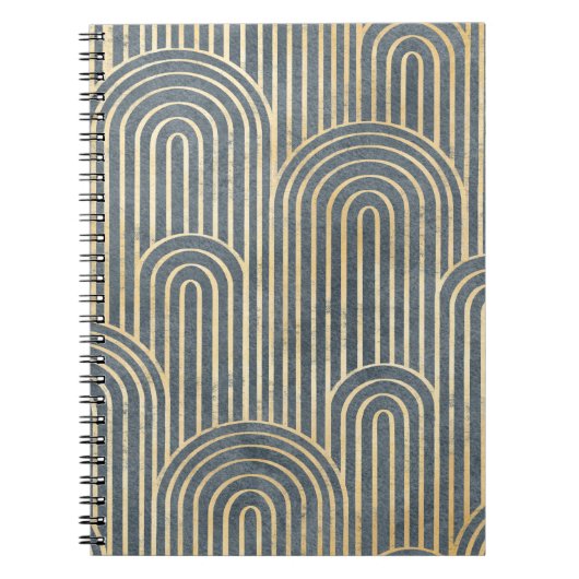 Carnet Style Art déco design luxe géométrique sans faille (Devant)