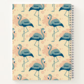 Carnet Style Art déco inspiré pêche motif flamingo (Dos)