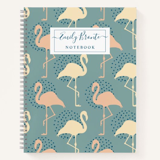 Carnet Style Art déco motif flamant (Devant)