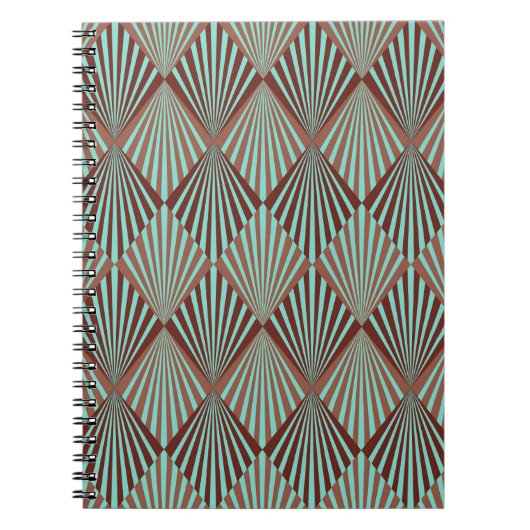 Carnet Style Art déco texture motif transparente (Devant)