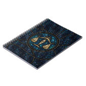 Carnet Style Art Zodiac Dot de Libra Gold Abalone (Côté gauche)
