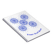 Carnet style baroque element.text. bleu (Côté Droit)