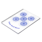 Carnet style baroque element.text. bleu (Côté gauche)