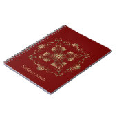 Carnet Style baroque Gradient Design doré (Côté gauche)