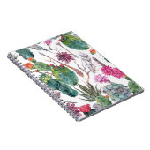 Carnet Style Boho, Aquarelle Vintage Cactus. (Côté Droit)
