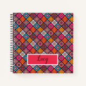 Carnet style boho coloré (Devant)