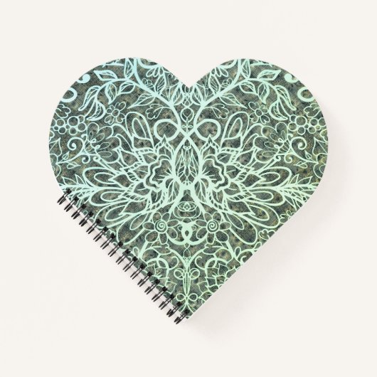 Carnet Style Boho | Grunge Ombre Floral Art (Devant)