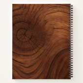 Carnet Style Bois Rustique Personnalisé (Dos)