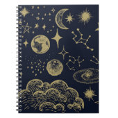 Carnet Style classique Sun&Moon&Star Divination Astrologi (Devant)