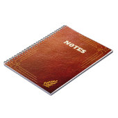 Carnet style cuir marron (Côté gauche)