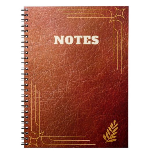 Carnet style cuir marron (Devant)