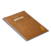 Carnet style cuir marron caki (Côté Droit)