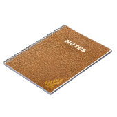 Carnet style cuir marron caki (Côté gauche)