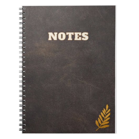 Carnet style cuir marron foncé  (Devant)