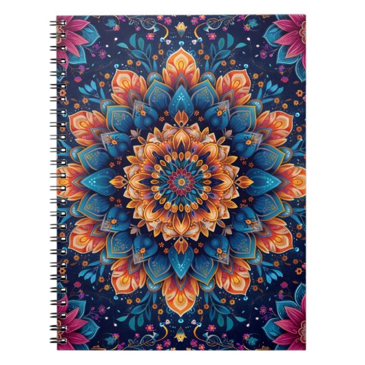 Carnet Style d'art numérique de fleur de mandala-23907 (Devant)