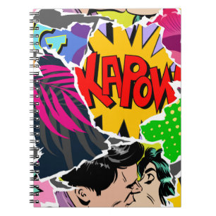 Carnet Style de bande dessinée pop art motif sans couture