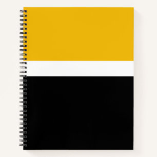 Carnet Style de bloc de couleur noir blanc jaune