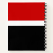 Carnet Style de bloc de couleur noir rouge (Dos)