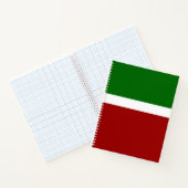 Carnet Style de bloc de couleur rouge vert (Intérieur)