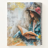 Carnet Style de collage de lecture de fille (Dos)