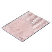 Carnet Style de design de verre en cristal rose Shimmer (Côté gauche)