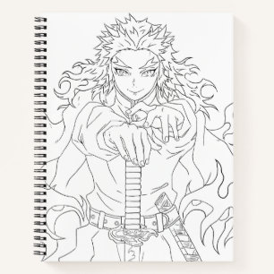 Carnet style de manga inspiré de Rengoku