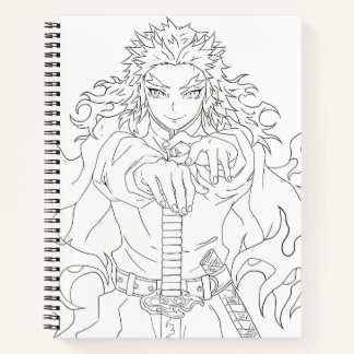 Carnet style de manga inspiré de Rengoku