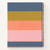 Carnet Stylé de rayures modernes dans de jolies tonalités (Dos)