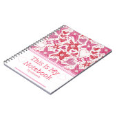 Carnet Style Différent De Fleur & Coeurs Motif (Côté gauche)