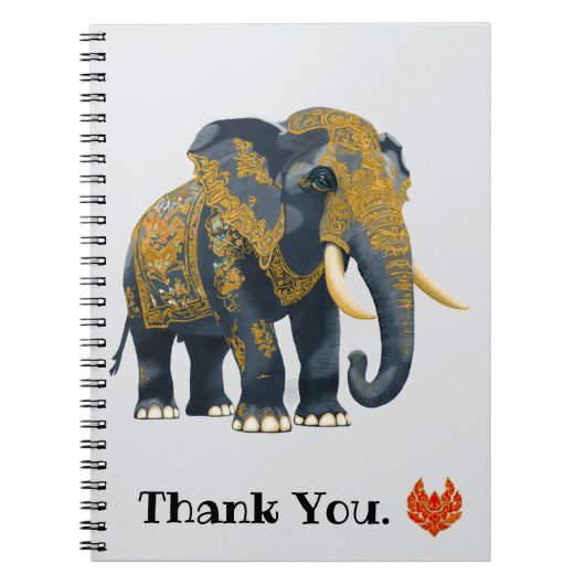 Carnet Style Elephant Thaïlande. (Devant)